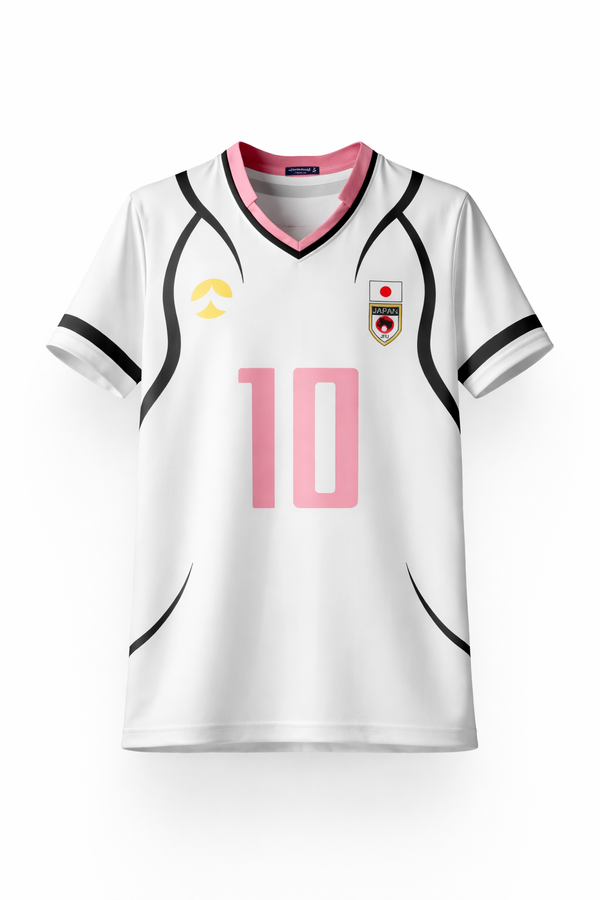 SAE 10 White & Pink Minimal Football Jersey | Premium Lightweight Sportswear