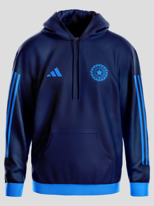 Adidas Team India Training Hoodie – Navy Blue | Premium Sportswear Hoodie