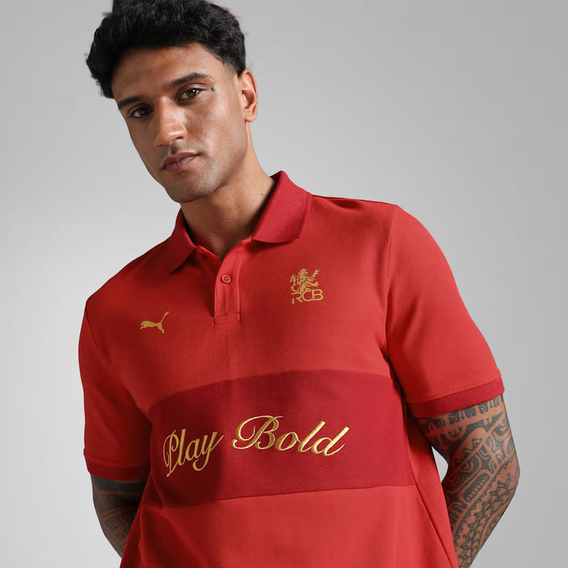 Royal Challengers Bangalore Retro Polo – Red | Premium Classic Sports Polo