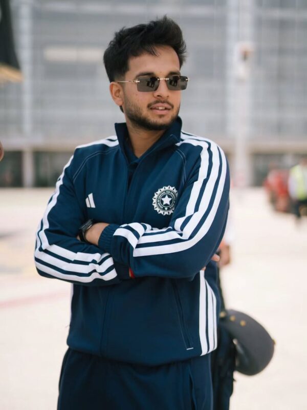 TEAM INDIA NEW TRAVEL JACKET BLUE AND WHITE