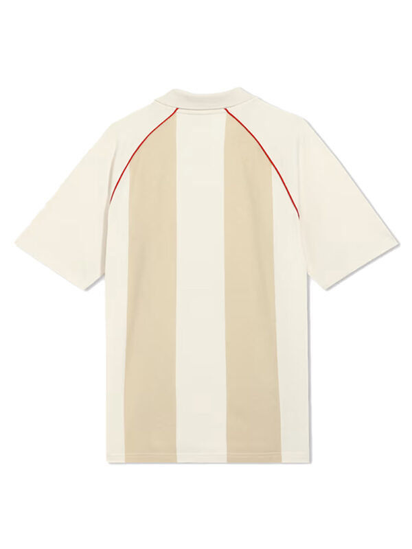 RCB STRIPER TRAVEL POLO T-SHIRT 2026 – SANDAL WHITE