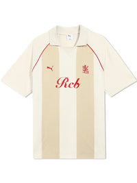 RCB STRIPER TRAVEL POLO T-SHIRT 2026 – SANDAL WHITE