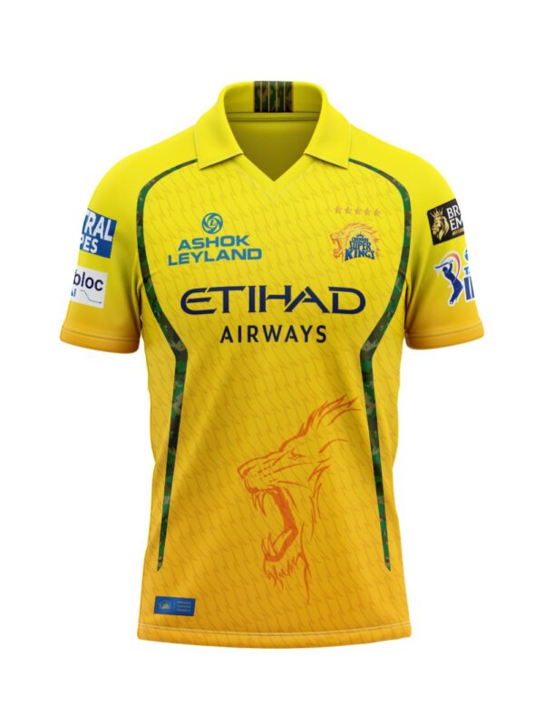 CSK JERSEY 2026 WITH NAME AND NUMBER