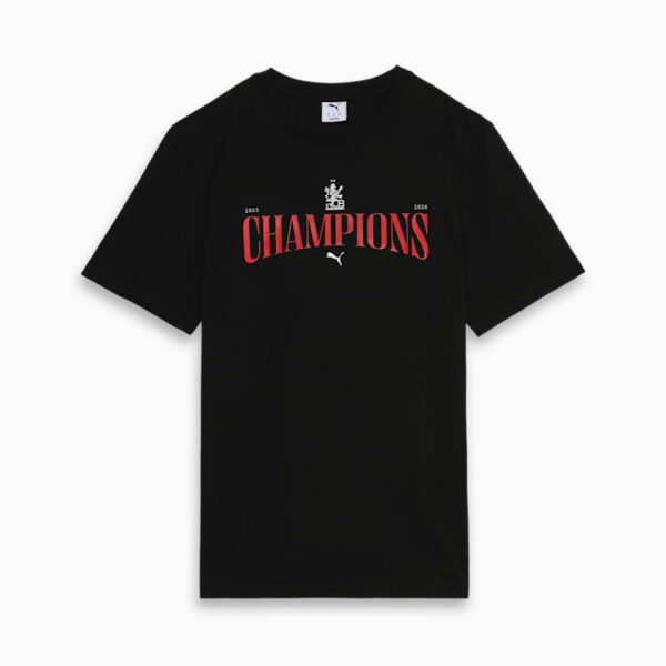 RCB CHAMPIONS T SHIRT 2026 – BLACK – 100% COTTON