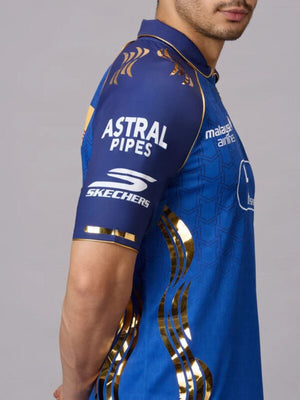 MUMBAI INDIANS JERSEY 2026 WITH NAME AND NUMBER – PREMIUM SHINING GOLDEN