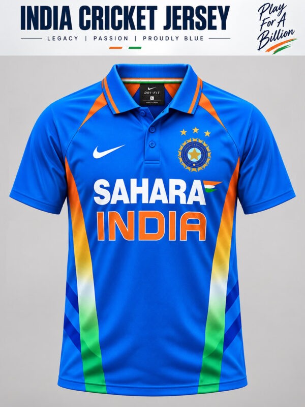 Team India 2011 world cup retro jersey with custom name & number