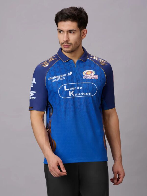 MUMBAI INDIANS JERSEY 2026 WITH NAME AND NUMBER – PREMIUM SHINING GOLDEN
