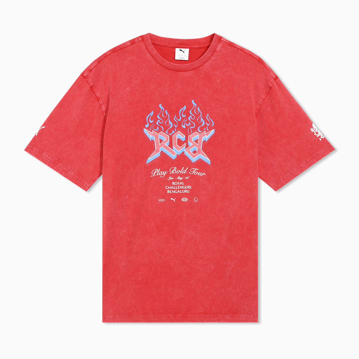 PUMA X RCB 2026 MEN'S PRINTED VINTAGE TEE