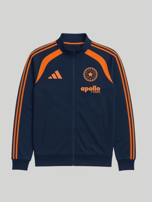 Team India Training Jacket – Navy & Orange | Premium Sportswear Travel Jacket