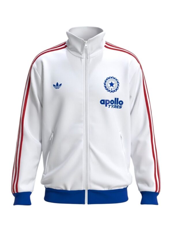 Team India T20 World Cup Travel Jacket – White | Premium Lightweight Sportswear